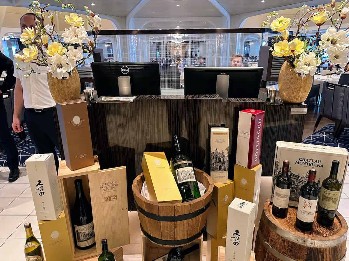 Wine display at The Restaurant (credit: Irene S. Levine)