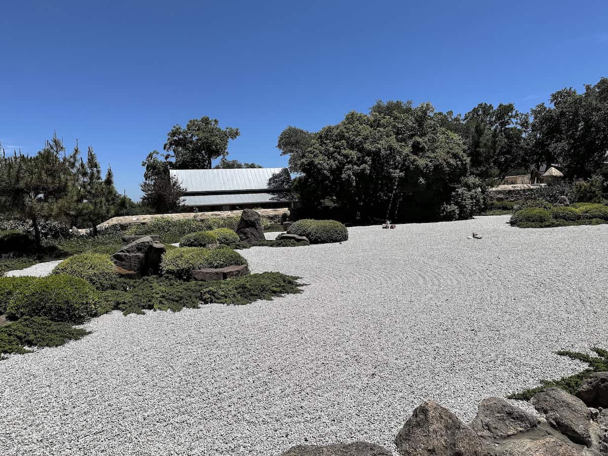 The Garden of Peace features traditional Japanese raked stones (credit: Jackie Sheckler Finch)