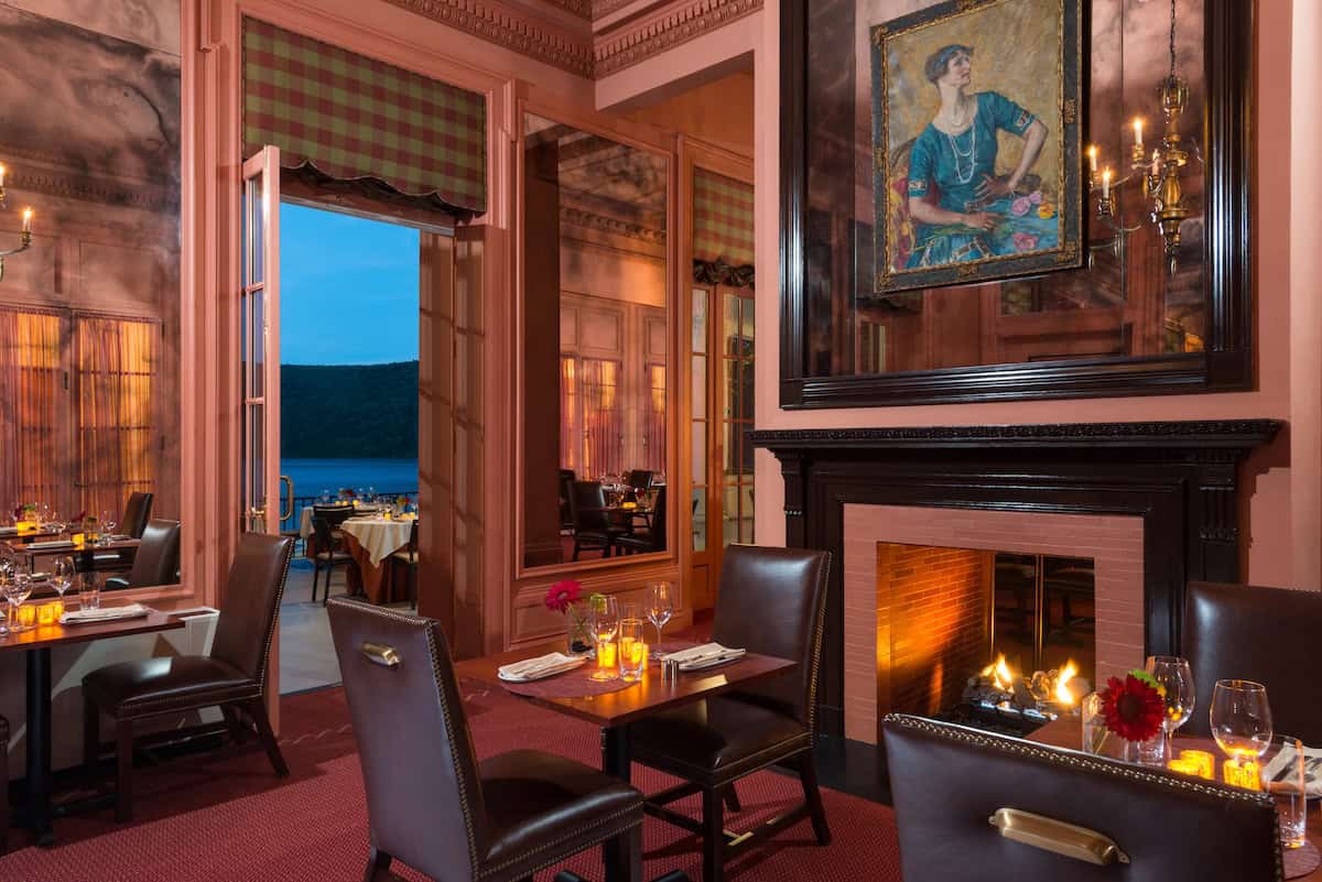 The 1909 Restaurant at dusk (credit: Otesaga Resort Hotel)