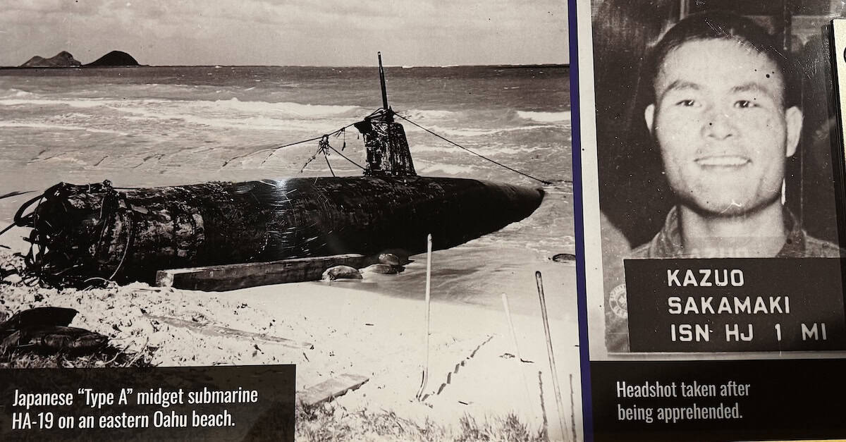 When Kazuo Sakamaki’s mini-submarine malfunctioned, he became the first Japanese prisoner of war (credit: Jackie Sheckler Finch)