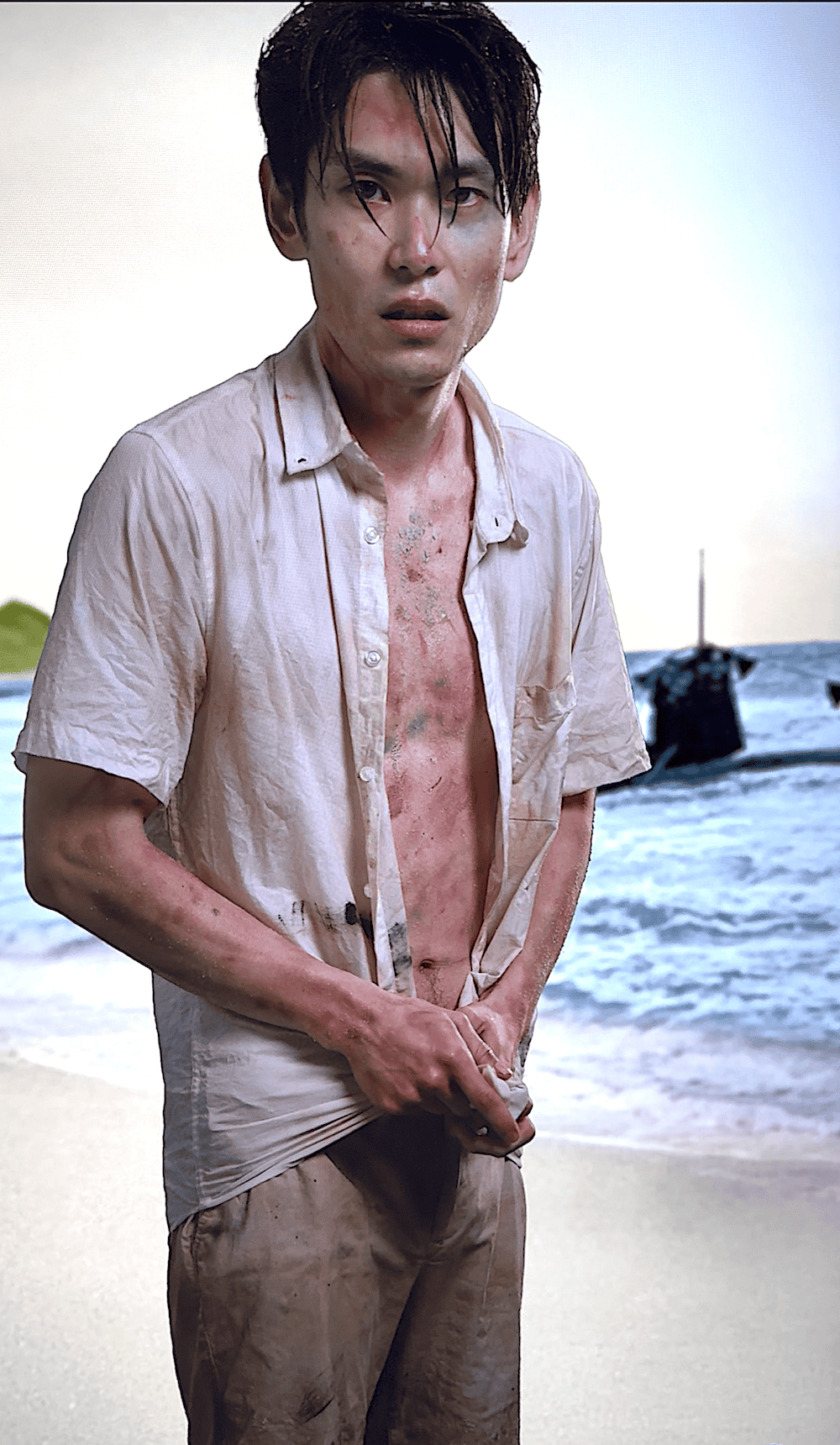 A virtual character portrays Kazuo Sakamaki to tell his World War II story (credit: Jackie Sheckler Finch)