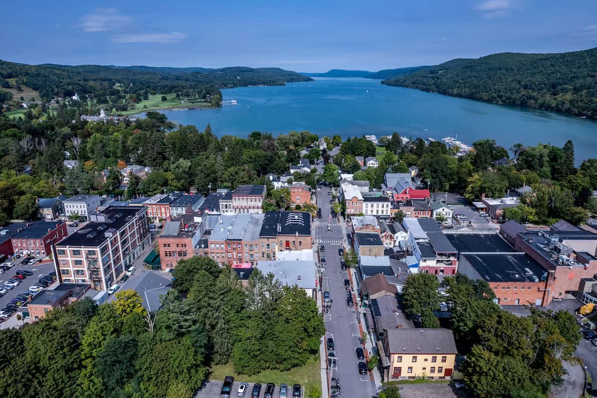 Cooperstown, NY on Lake Otsego (credit: Adobe stock)