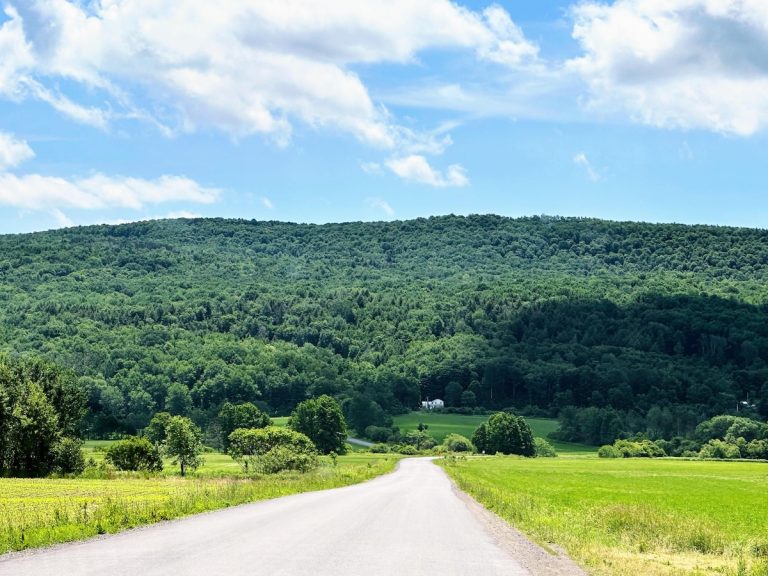 On a country road in Middlefield, NY on a Cooperstown road trip (credit: Jerome Levine)
