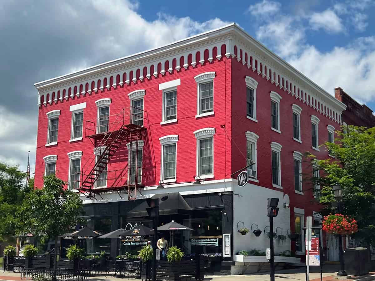 Mel's restaurant in a historic building at the corner of Main and Chestnut Streets in Cooperstown (credit: Jerome Levine)
