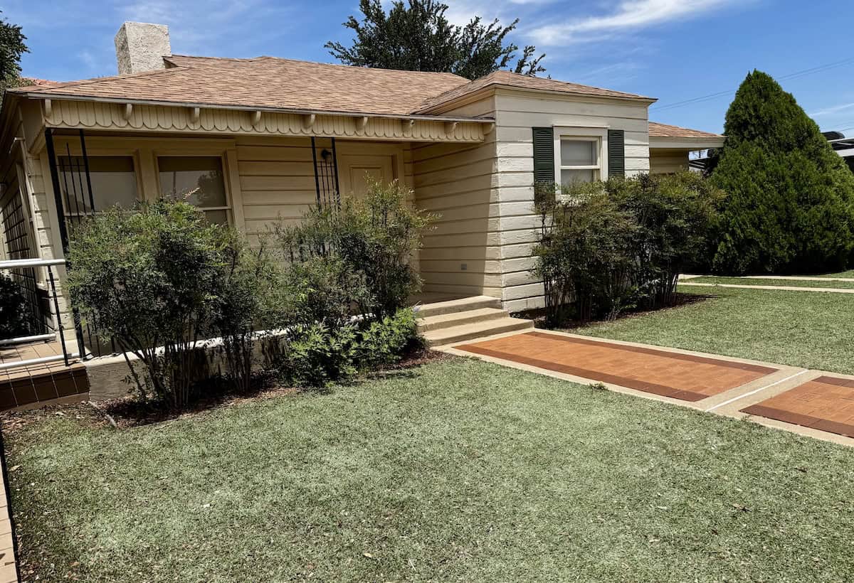 The 1950s home of Buddy’s best friend, drummer Jerry Ivan ‘J.I.’ Allison, was moved to the Buddy Holly Center in 2012 (credit: Jackie Sheckler Finch)
