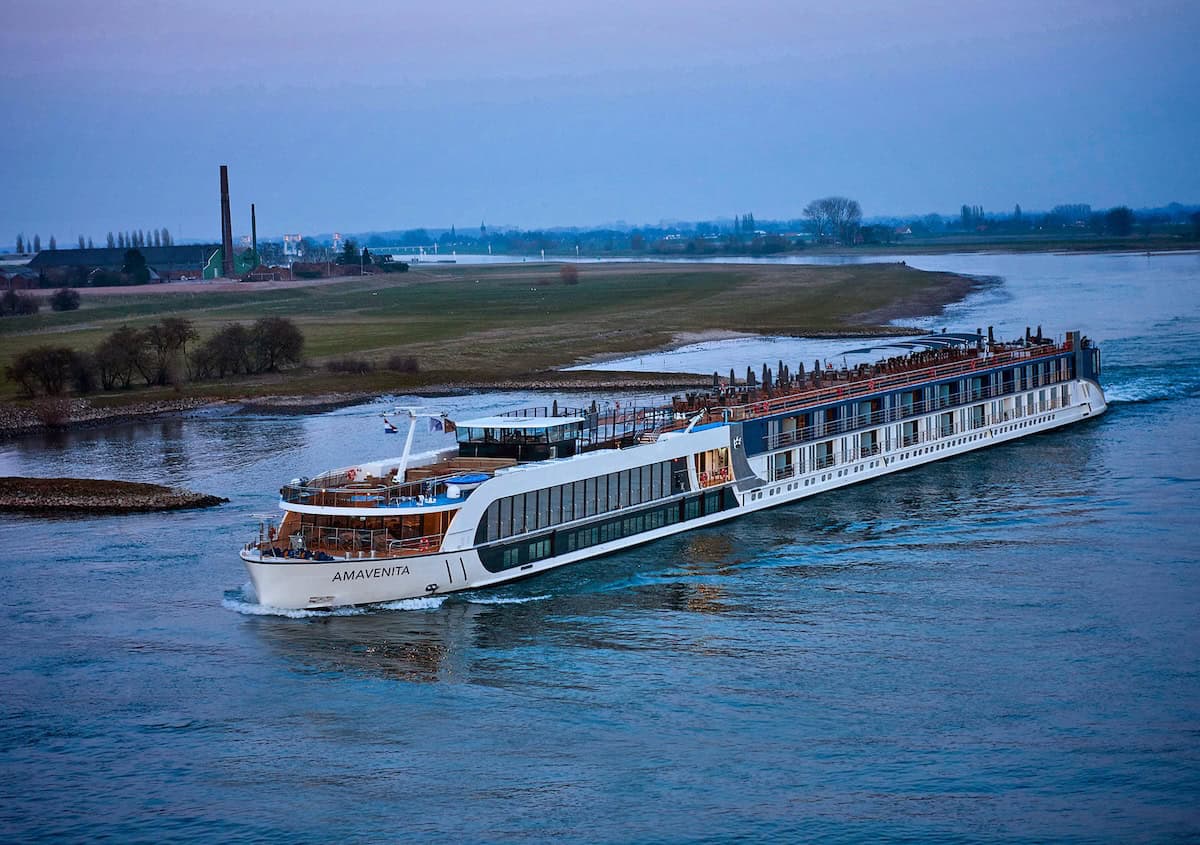 Our ship, the AmaVenita, sails down the Rhine (credit: AmaWaterways).