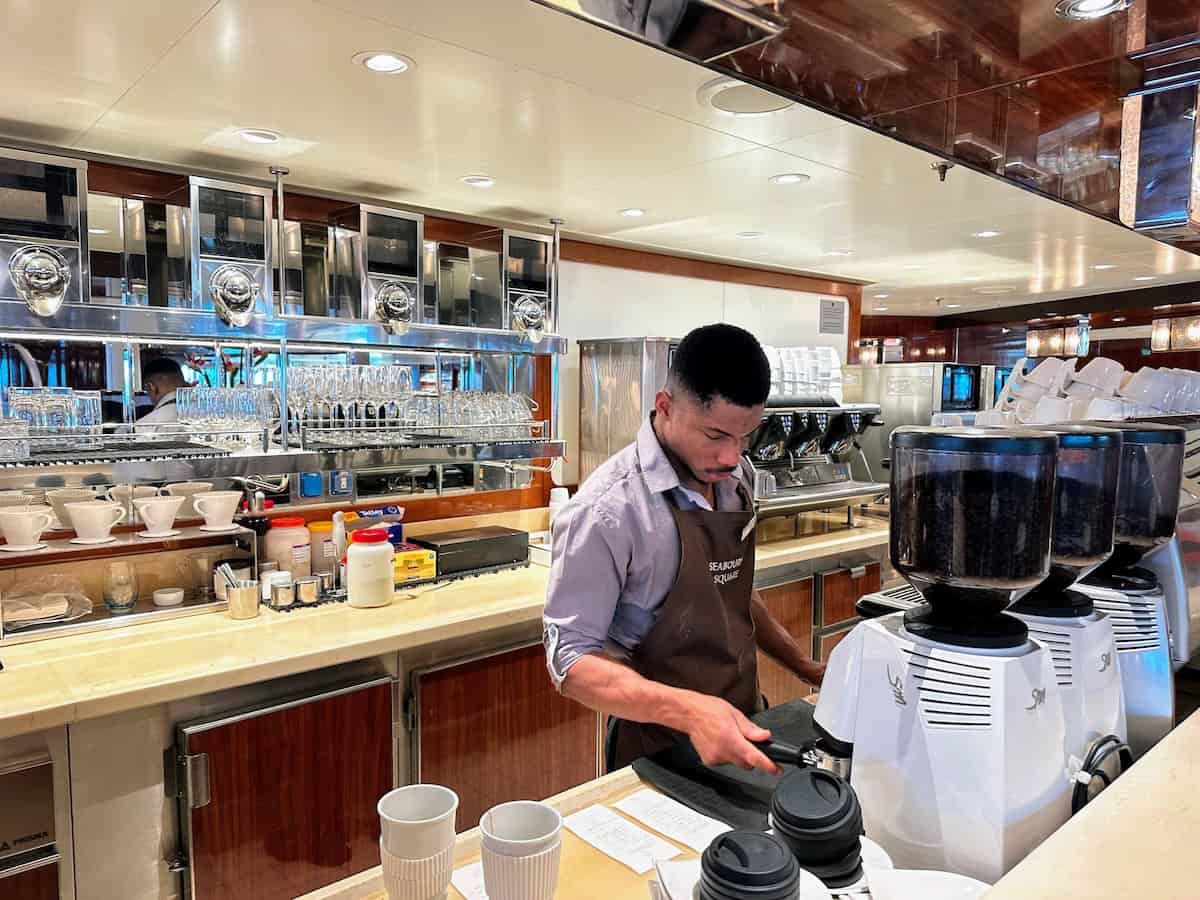 Coffee Bar on Seabourn Encore (credit: Jerome Levine)
