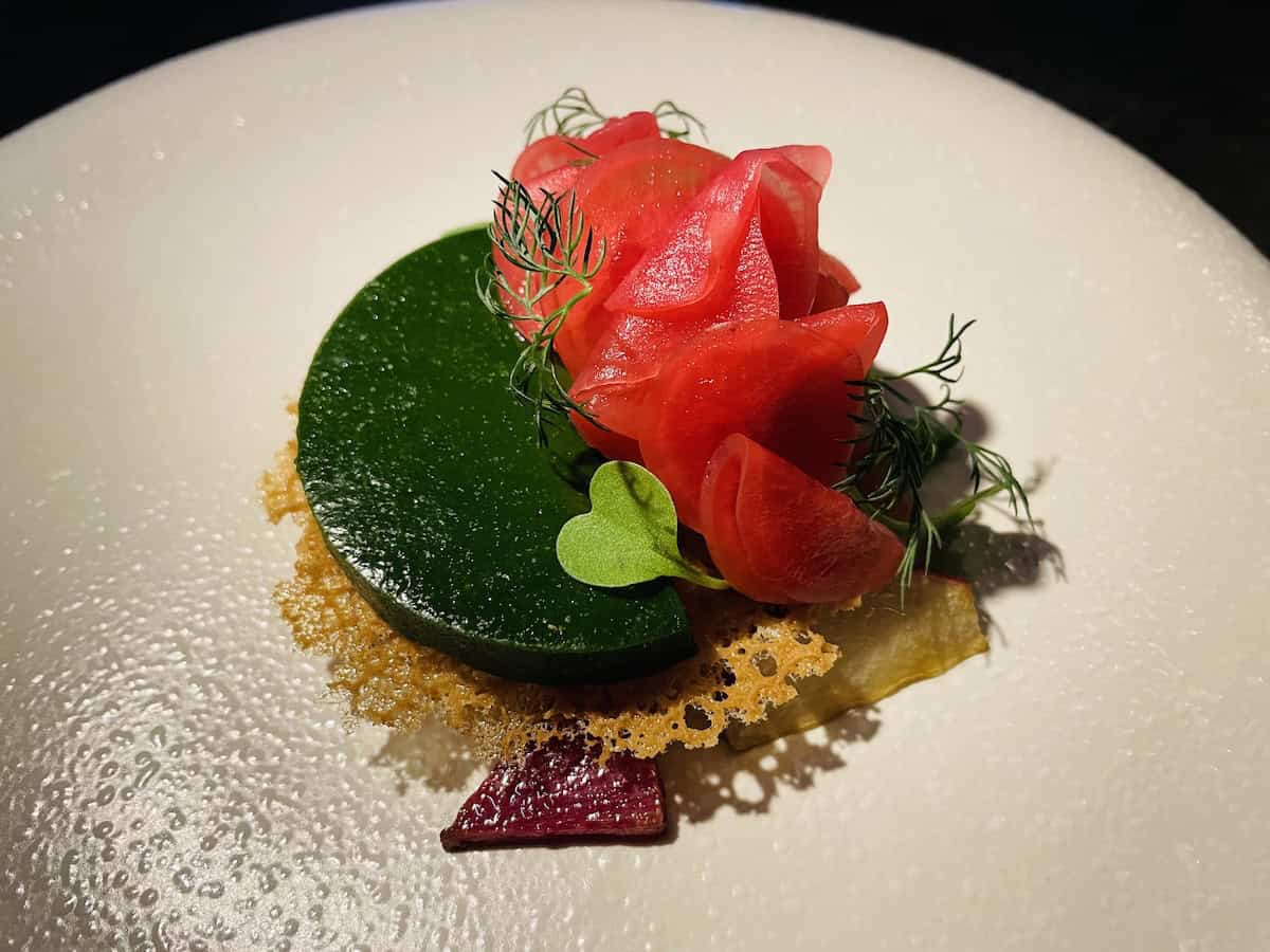 Roasted radish at Lumi in Old Montreal (credit: John & Sandra Nowlan)