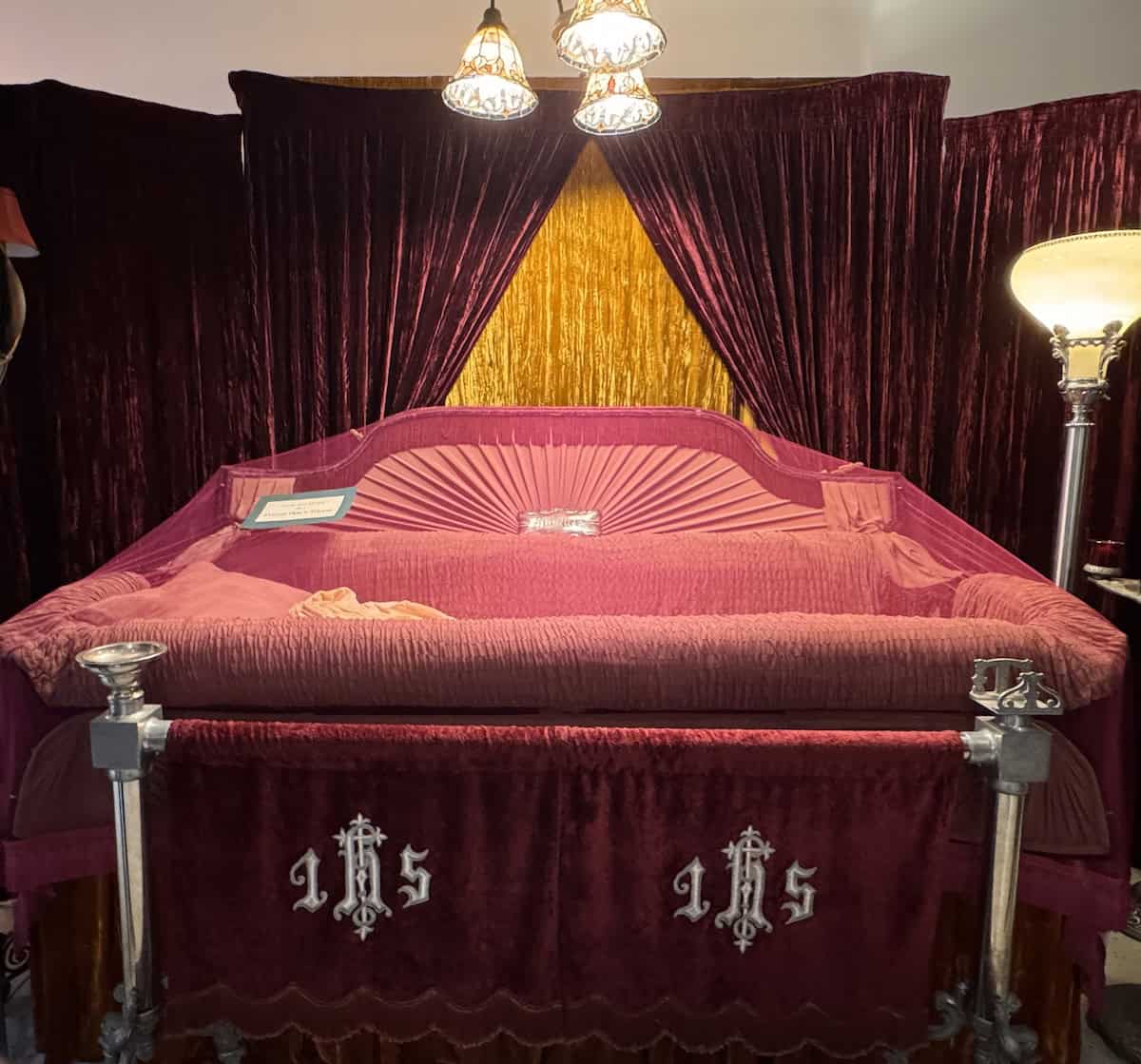 Early funeral services were held in home where an undertaker would set up drapes and funeral beds for visitation services (credit: Jackie Sheckler Finch)
